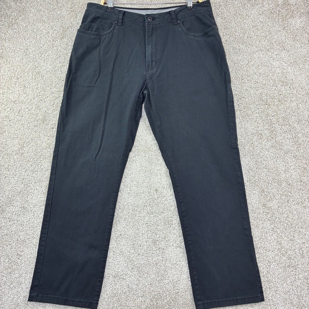G.H. Bass & Co Canvas Pant Size 36x30 Black Straight Leg Utility Workwear Rugged